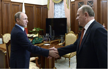 Putin with Gennady Zyuganov