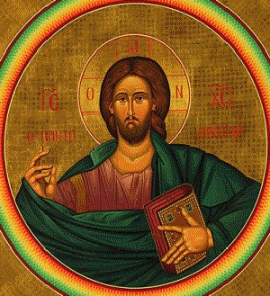 The painting of Christ Pantocrator