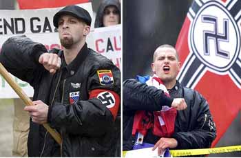Neo-nazis protesting in Illinois