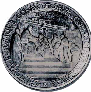 A medal commemorating Pius XII with the workers