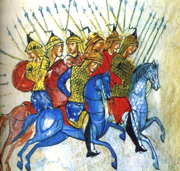 mounted Saracen warriors