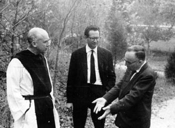 La Pira explaining communism to Thomas Merton at the Camaldoli monastery