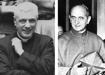 La Pira's spiritual director Fr Bensi with Msgr Montini