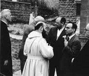 Fr Bensi with La Pira at a Camaldoli meeting