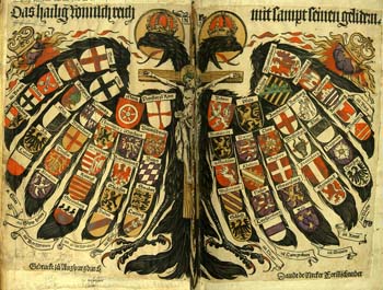 The eagle and Coat of Arms of the Holy Roman Empire