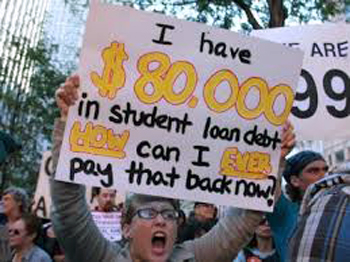 student debts protest