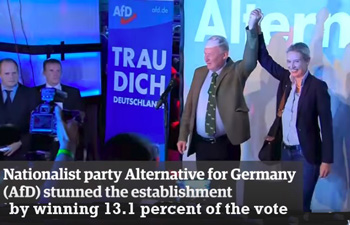 AFD celebratign its victory in the 2017 election results