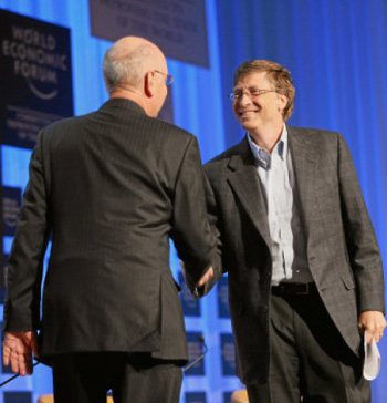 Klaus Schwab and Bill Gates