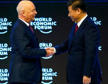 Schwab with Xi Jiping