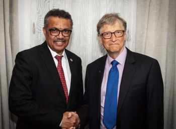 Bill Gates with Tedros Ghebreyesus
