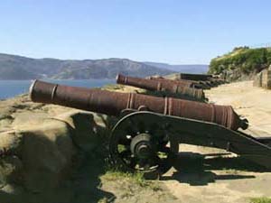 Cannons at Fort Niebla, Chile