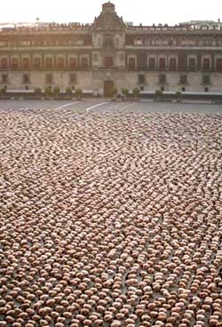 20,000 nude people pose in front of the Basilica of Our Lady of Guadalupe
