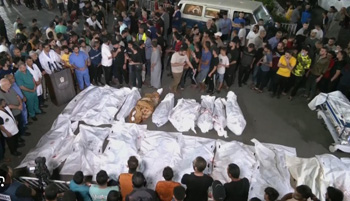 Bodies of Palestinians in Gaza