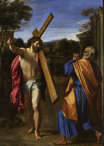 Christ reprimands Peter on the Appian way