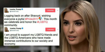 Ivanka Trump with her pro-LGBTQ tweets