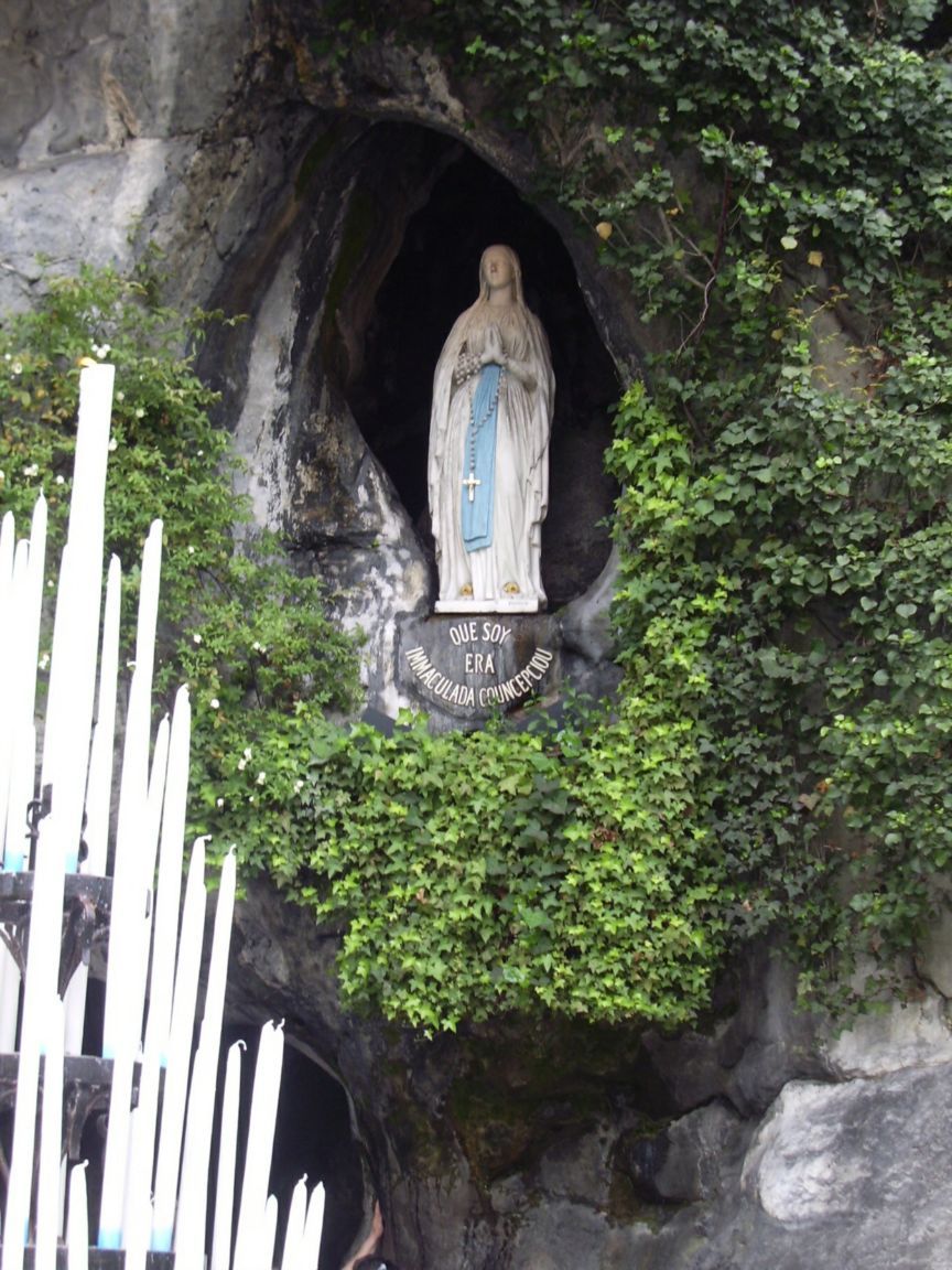 The shrine to Our Lady at Lourdes