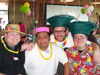 Seminarians at a Beach Bash party