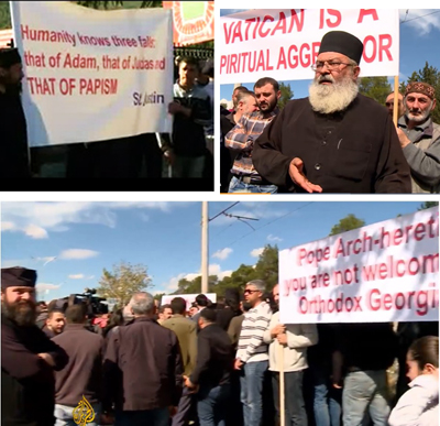 protesting pope in georgia