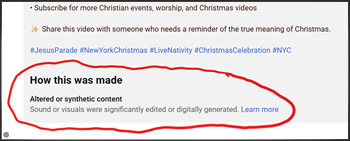 Warning AI generated