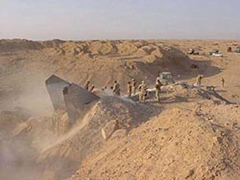 Russian jets were buried in the sands of Iraq for future use
