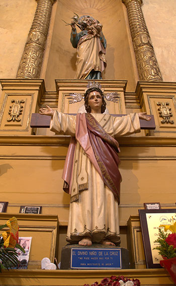 christ child crucified on mount pichincha