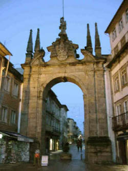 Old city gate in Braga, Portugal