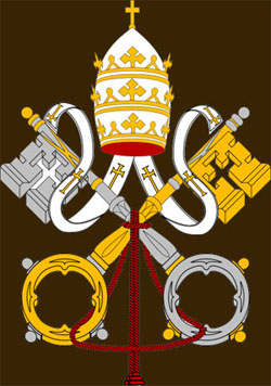 papal insignia, gold and silver keys