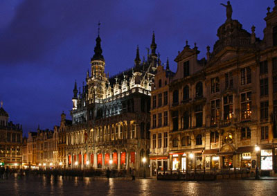 Grand Place at night, Brussels