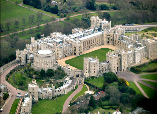 Windsor castle aerial view