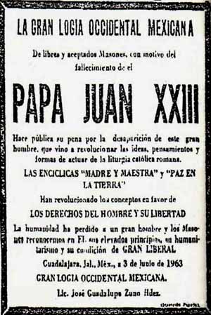 Resultado de imagen para JOHN XXIII FREEMASONRY