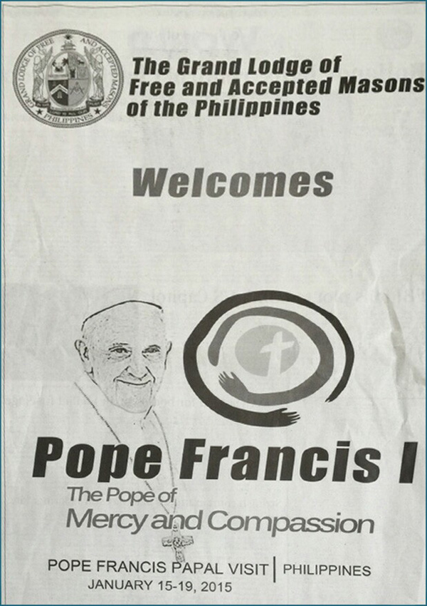 Freemasonry of the Philippines welcome Pope Francis