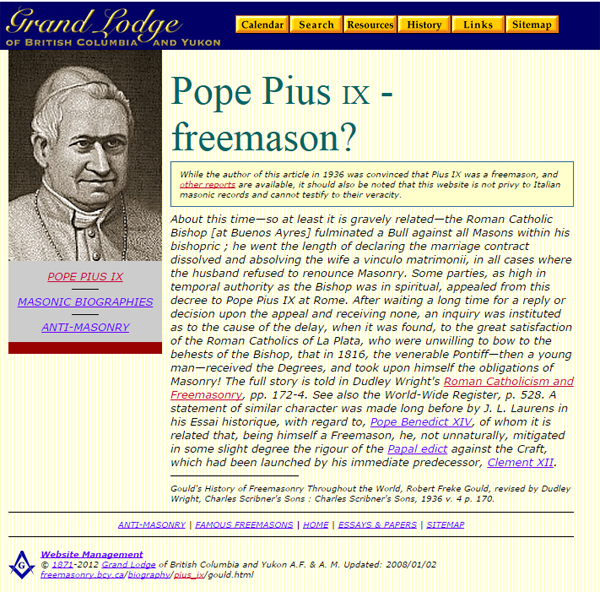 Pius IX Fremason -13