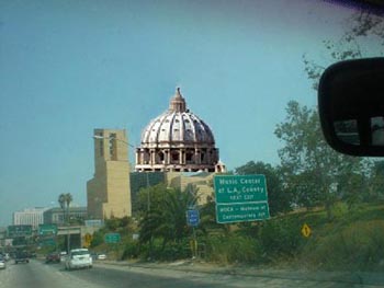 The LA Cathedral with a Dome photoshopped onto it