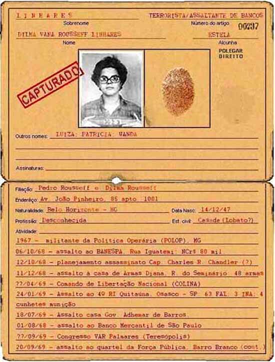 Official files showing Dilma Rousseff is a terrorist