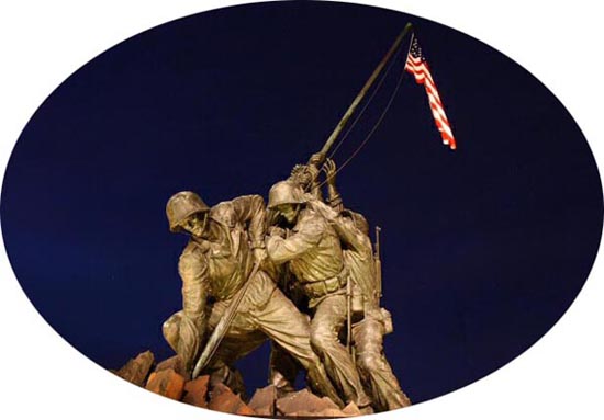 Iwo Jima statue close up