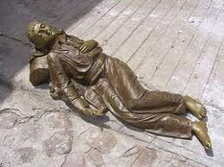 A bronze statue commemorating Jose Sanchez