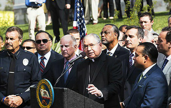 Gomez delivering a speech