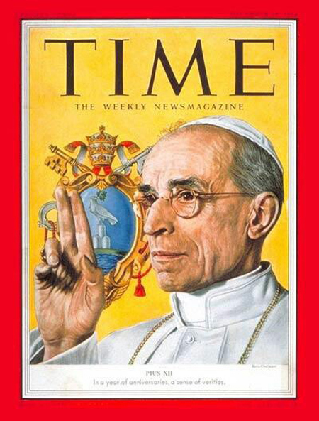 Pope Pius XII on the cover of Times Magazine