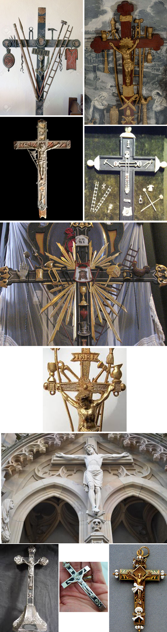 Crosses with symbols of Passsion