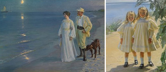 Several paintings of Peder Severin Kroyer