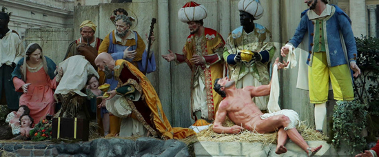 Vatican Nativity 2017 depicting a naked man