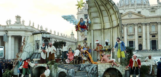 Full view of the Vatican Nativity 2017
