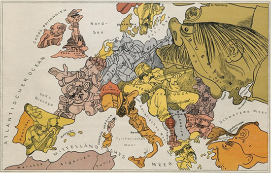 Europe-1914 cartoon - small