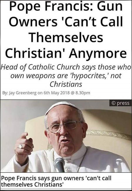 Francis on guns