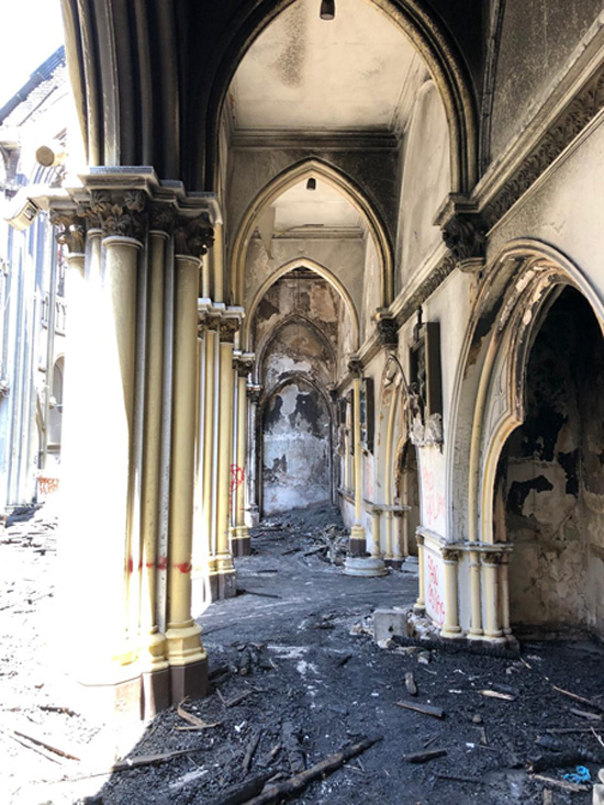 Church burned in Chile 9