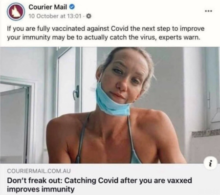 Australian Media Says Covid After Vax is Good