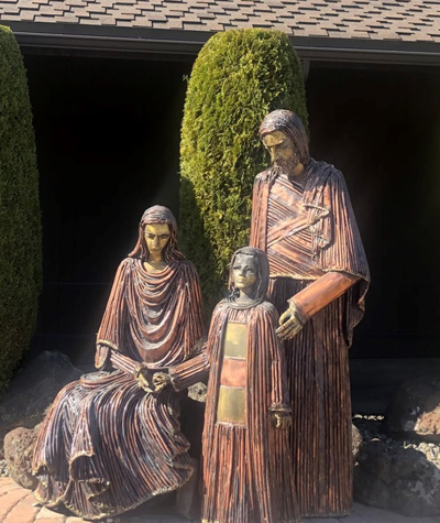 Disturbing Holy Family statue