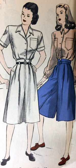 1940s culottes