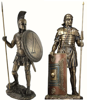Greek and Roman soldiers