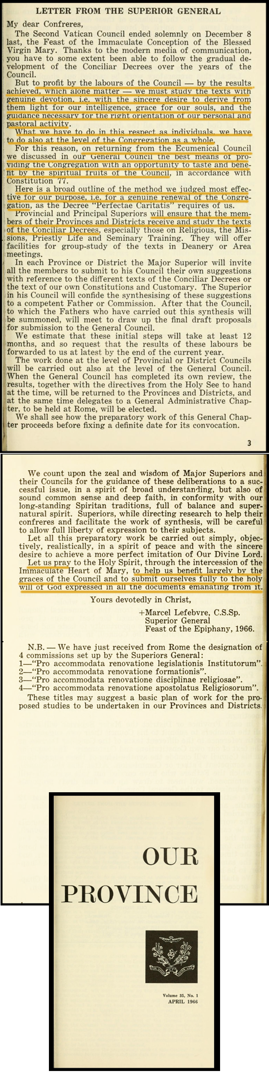 Lefebvre supporting Vatican II